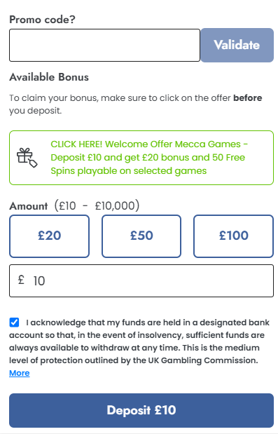A UK Guide to Casino Mecca Bonus Codes